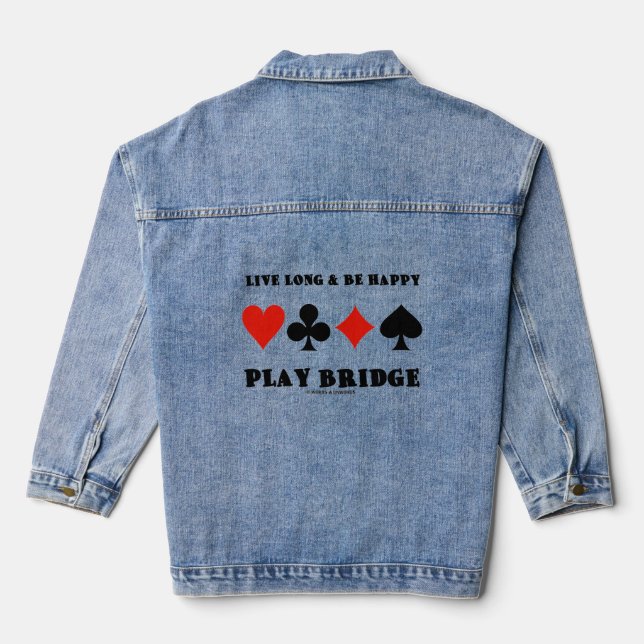 Chaqueta Vaquera Largo Vivo Y Ser Feliz Jugar Puente Cuatro Juguete (Reverso )