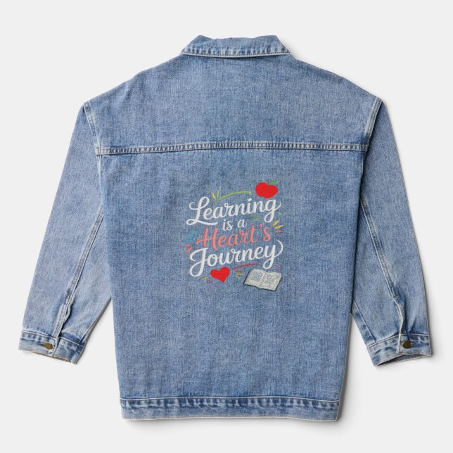 Chaqueta Vaquera Learning is a heart's journey (Reverso )