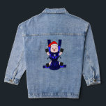 Chaqueta Vaquera Lechón Santa Funny Cute Farmgirl Christma<br><div class="desc">El lechón Santa Funny Cute Farmer Navidades.</div>