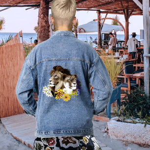 Chaqueta Vaquera León Leona Floral Verde