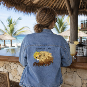 Chaqueta Vaquera León Negro Amarillo Mandal Sol