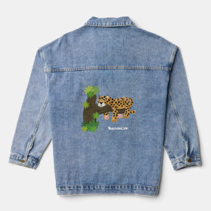 Chaqueta Vaquera Leopardo lindo durmiendo en un ilustracion de pers