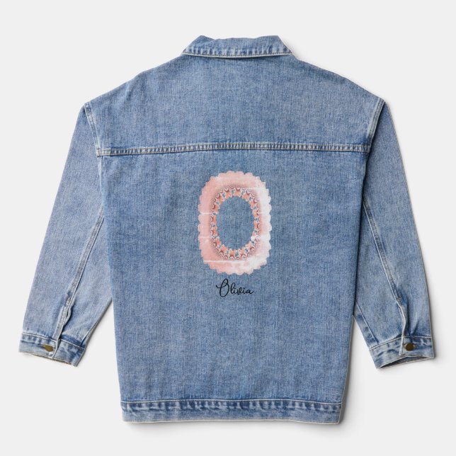 Chaqueta Vaquera Letra decorativa O con monograma insignia (Reverso )