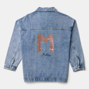 Chaqueta Vaquera Letra M con monograma de insignia