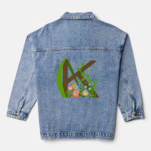 Chaqueta Vaquera Letra mayúscula monograma floral K