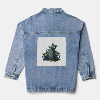 Chaqueta Vaquera Levantamiento de Gatito Zombi