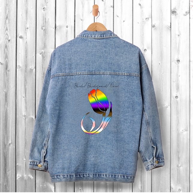 Chaqueta Vaquera LGBTQ más Tulips Flowers (Subido por el creador)