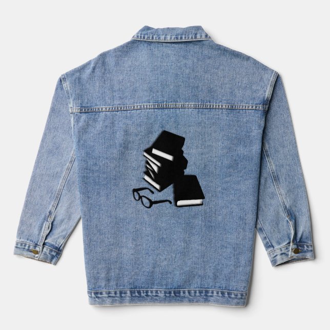 Chaqueta Vaquera Libros y anteojos (Reverso )