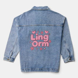Chaqueta Vaquera Lingorm Kawaii Bubble Letter