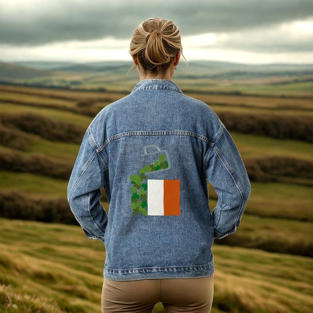 Chaqueta Vaquera Llenando la bandera de Irlanda (Subido por el creador)