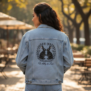 Chaqueta Vaquera Locamente enamorados   Conejos románticos en linog