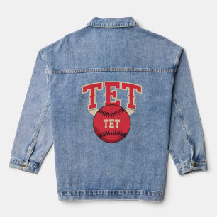 Chaqueta Vaquera Logotipo de béisbol TET