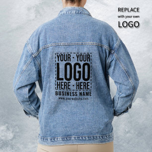 Chaqueta Vaquera Logotipo Empresarial Personalizado Moderno y Fresc