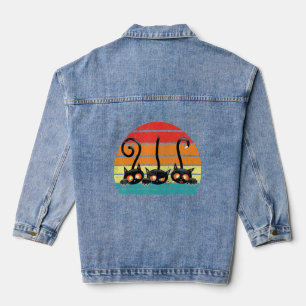 Chaqueta Vaquera Los gatos añoran el retro de la cosecha del gato n