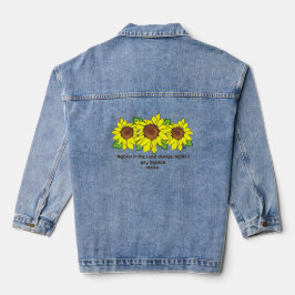 Chaqueta Vaquera Los girasoles amarillos se regocijan en la Escritu