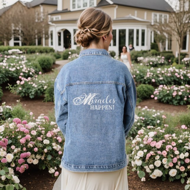 Chaqueta Vaquera ¡Los Milagros Ocurren! Denim Jacket (Reverso Boda)