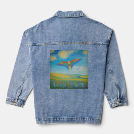 Chaqueta Vaquera Love Earth AI Art Kite In Sky