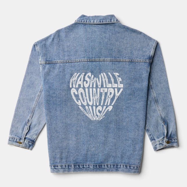 Chaqueta Vaquera Love Nashville Tennessee Country Music Guitar (Reverso )