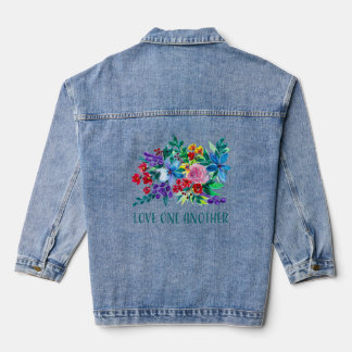Chaqueta Vaquera Love One Another Phoebe Floral Inspirational