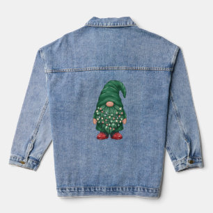 Chaqueta Vaquera Luces de Navidad de Gnomo Verde Acuarela