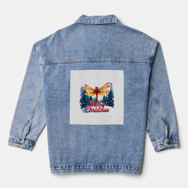 Chaqueta Vaquera Luces festivas de libélula (Reverso )