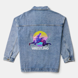 Chaqueta Vaquera Luchando contra el retro vaporwave de vaporwave 90