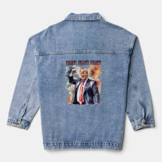 Chaqueta Vaquera ¡Luchar! ¡Luchar! ¡Luchar! Leyenda de Trump
