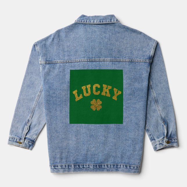 Chaqueta Vaquera Lucky Clover Saint Patricks (Reverso )