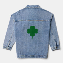 Chaqueta Vaquera Lucky Four Leaf Clover Denim Jacket Charm