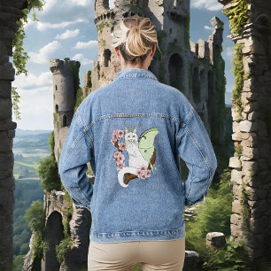 Chaqueta Vaquera Luna Luna Verde Gato Blanco