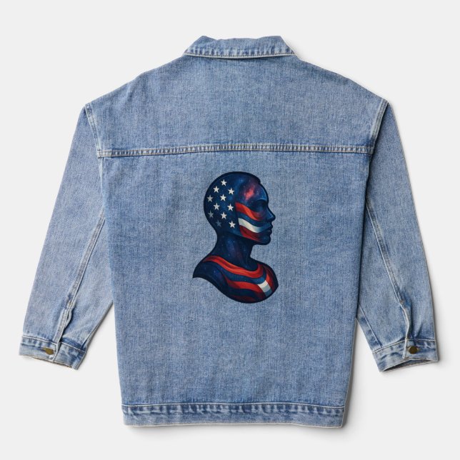 Chaqueta Vaquera "Made of Stars & Stripes" - Celestial norteamerica (Reverso )