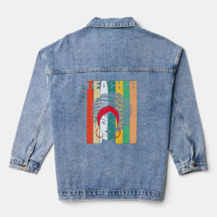 Chaqueta Vaquera Maestra negra Afro Retro Mes de Historia Negra
