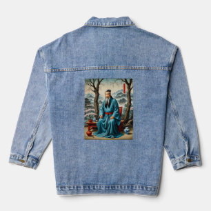 Chaqueta Vaquera Maestría antigua en arte de flores