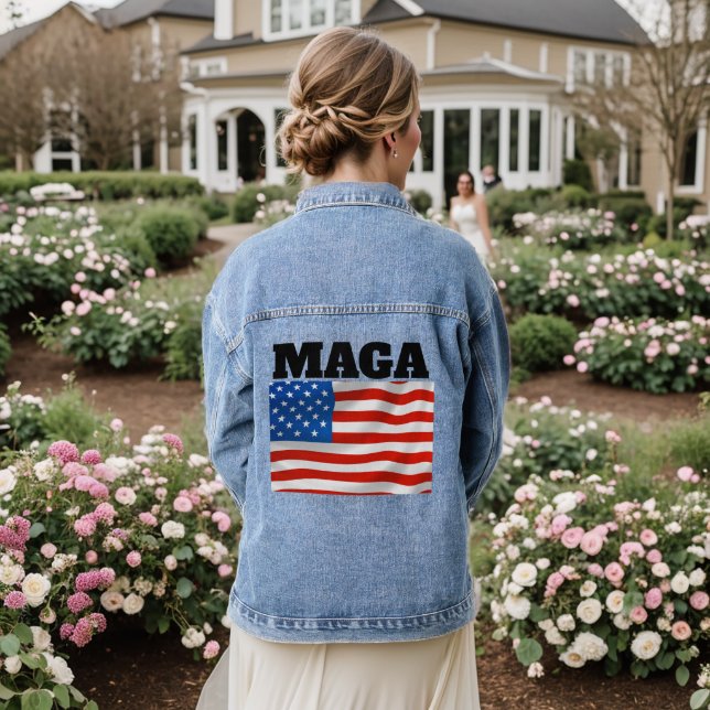 CHAQUETA VAQUERA MAGA TRUMP DENIM JACKET (Reverso Boda)
