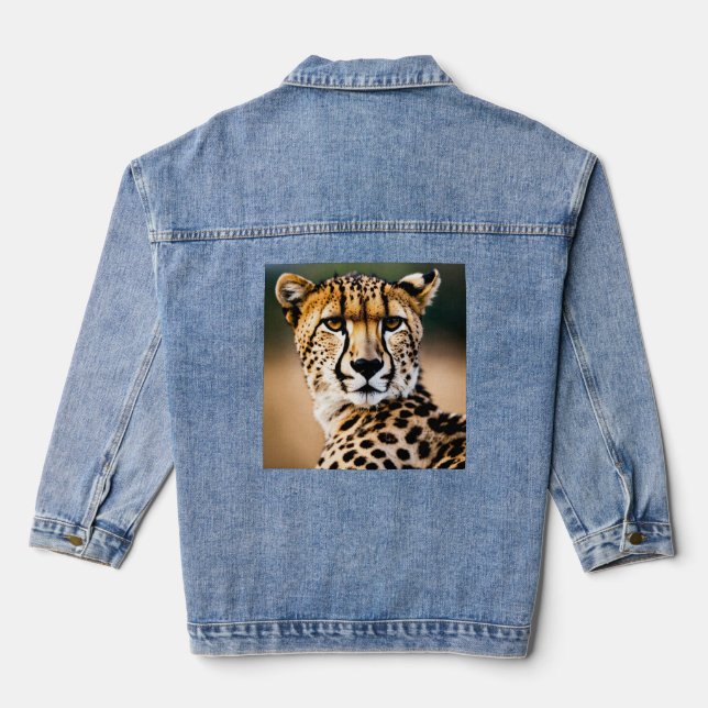 Chaqueta Vaquera Majestic Cheetah – Speed and Grace of the Savannah (Reverso )