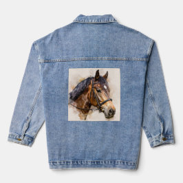 Chaqueta Vaquera Majestic Horse Head Denim Jacket