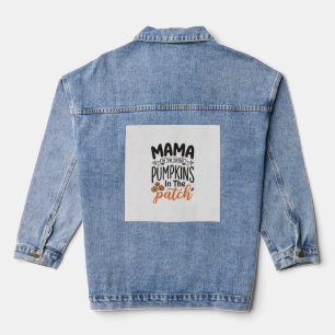 Chaqueta Vaquera Mamá del diseño de camiseta de otoño de las calaba