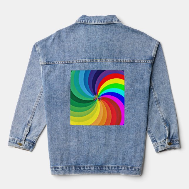 Chaqueta Vaquera Mandala-46556 de color arcoiris (Reverso )