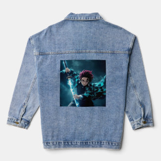 Chaqueta Vaquera Manga de anime Tanjiro