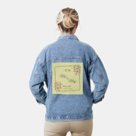 Chaqueta Vaquera Marco de Rosa – Monograma Celestial Amarillo Boda