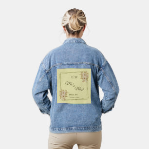 Chaqueta Vaquera Marco de Rosa – Monograma Celestial Amarillo Boda