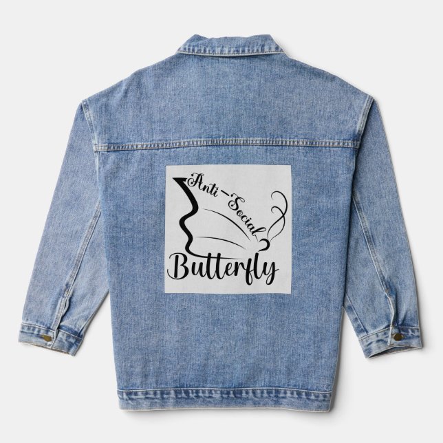 Chaqueta Vaquera Mariposa antisocial (Reverso )