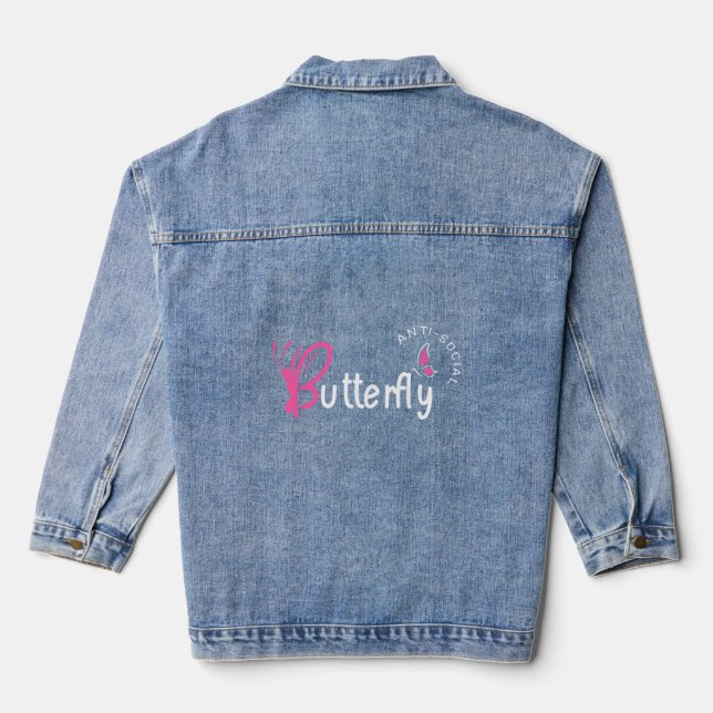 Chaqueta Vaquera Mariposa antisocial (Reverso )