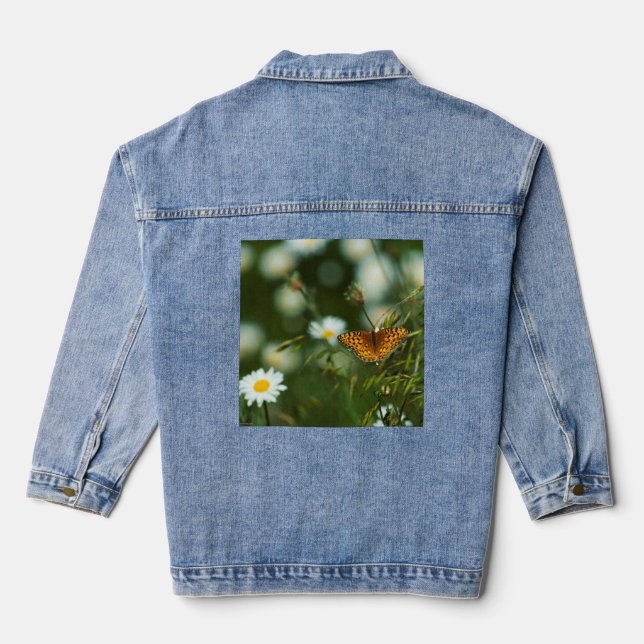 Chaqueta Vaquera Mariposa de Fritillary del Pacífico (Reverso )