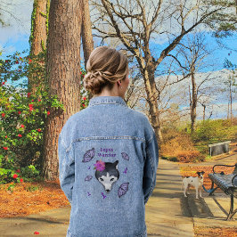 Chaqueta Vaquera Mariposa de Lupus Warrif Wolf Purple Ribbon