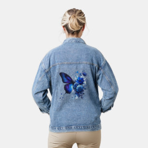 Chaqueta Vaquera Mariposa floral azul