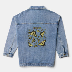 Chaqueta Vaquera Mariposas Cola de Golondrina Amarillas Nombre Pers