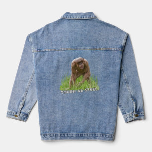 Chaqueta Vaquera Masa De Chimpancé Sin Cabello Como Acero