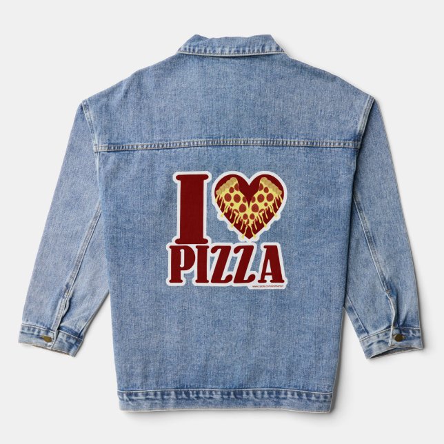 Chaqueta Vaquera Me encanta la pizza (Reverso )