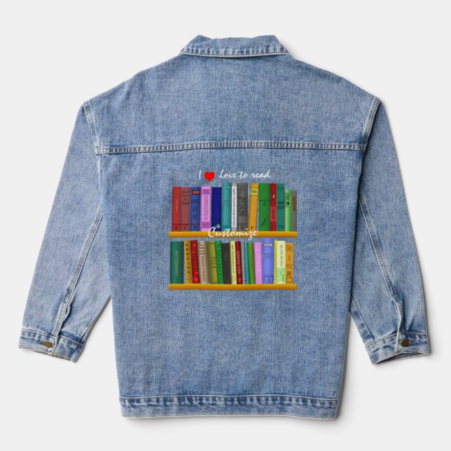 Chaqueta Vaquera Me encanta leer Books Thunder_Cove (Reverso )